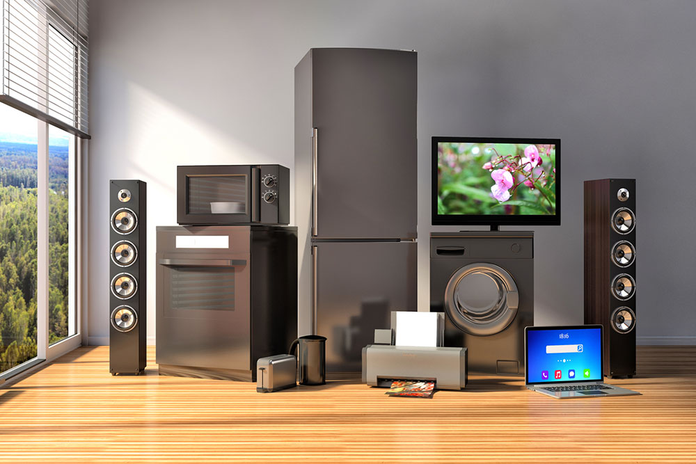 Availability of household electronics in home appliances stores